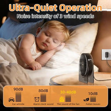 Load image into Gallery viewer, USB Desk Fan, 6 Inch Portable Table Fan, 3-Speed Quiet Personal Fan, Black_1183
