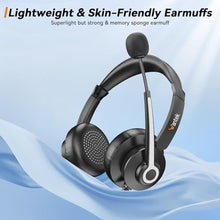 Load image into Gallery viewer, USB Headset with Microphone for PC, Computer Headset with Noise Cancelling Microphone for Laptop,3.5MM Jack USB Wired Headset with Mute in-line Control for Office Online Class Skype Zoom Meetings, USBCmm_6496
