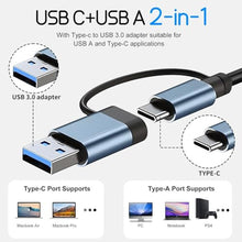 Load image into Gallery viewer, USB Hub 3.0,USB c hub,USB hub with Multiport Adapter, USB Splitter with 1xUSB 3.0,4xUSB2.0,2 x USB C,Hub for MacBook Pro/PC/Laptop/Tablet Devices (Grey 7in1)_2092
