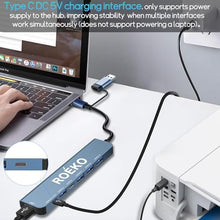 Load image into Gallery viewer, USB Hub 3.0,USB c hub,USB hub with Multiport Adapter, USB Splitter with 1xUSB 3.0,4xUSB2.0,2 x USB C,Hub for MacBook Pro/PC/Laptop/Tablet Devices (Grey 7in1)_2094
