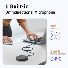 Load image into Gallery viewer, USB Microphone No Speaker,Desktop Computer Mic, Mute Button with LED Indicator,AI Noise Reduction,Plug &amp; Play Omnidirectional External Microphone for Laptop,for Online Calls/Class/Recording Video_2309
