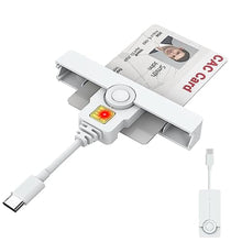 Load image into Gallery viewer, USB Smartfold Type C CAC Reader, USB C DOD Military USB Common Access CAC Smart Card Reader and ID CAC Card Reader,Compatible with Mac Os, Windows,Linux(Mini Foldable and Portable Type C) Version 1_1
