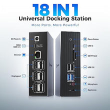 Load image into Gallery viewer, UtechSmart 3 Monitor 18 in 1 Docking Station 4K@60Hz Thunderbolt 3/4 USB-C Windows &amp; MacBook Grey_1750
