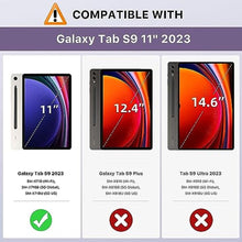 Load image into Gallery viewer, UUcovers Clear Stand Back Case for Samsung Galaxy Tab S9 Tablet 11 inch (2023 Release) (SM-X710/ X716B/ X718U) with S Pen Holder/Kickstand Anti-Fall Transparent Soft TPU Back Shockproof Cover, Clear_7507
