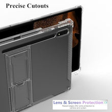 Load image into Gallery viewer, UUcovers Clear Stand Back Case for Samsung Galaxy Tab S9 Tablet 11 inch (2023 Release) (SM-X710/ X716B/ X718U) with S Pen Holder/Kickstand Anti-Fall Transparent Soft TPU Back Shockproof Cover, Clear_7510
