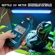 Load image into Gallery viewer, UV Meter Digital UVB Meter, 280-400 nm UV Index Meter with UV and UVI Switchable, 0-5000 W/cm Measuring Range UV Detector with 100 Groups Data Record, UV Index Meter for Reptiles, etc._2
