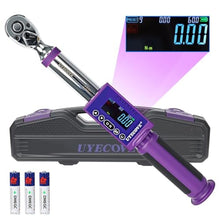 Load image into Gallery viewer, UYECOVE Digital Torque Wrench 3/8 Drive, (3.7-44.2 FT-LB/5-60N.M) 2% High Accuracy Digital Torque Wrench, With Vibration, Buzzer and LED Alert, Purple_1
