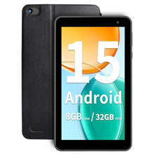 Load image into Gallery viewer, VASOUN Android 15 Tablet 7 inch 2025, 3GB+5GB Expand RAM 32GB ROM, 5-Core Processor, Ultra-Portable, 5G WiFi 6, 3500mAh Battery, Kids &amp; Travel Tablet with Case, Black_1

