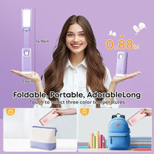 Load image into Gallery viewer, VAVOFO Cute Bunny Desk Lamp, Foldable LED Rechargeable Table Light, Eye-Caring Reading Lamp, 3 Color Modes &amp; Dimmable, for Kids Girls Bedroom Study Dorm RoomPurple_6516
