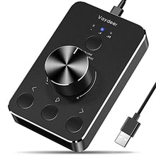 Load image into Gallery viewer, VAYDEER Volume Control Knob with One-Click Mute Function and 3 Volume Control Modes, USB Volume Knob Multimedia Controller for Win 7/8/10/Mac, Gift for Festivals Loved Ones, black_1
