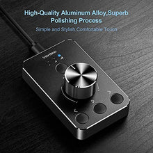 Load image into Gallery viewer, VAYDEER Volume Control Knob with One-Click Mute Function and 3 Volume Control Modes, USB Volume Knob Multimedia Controller for Win 7/8/10/Mac, Gift for Festivals Loved Ones, black_5877
