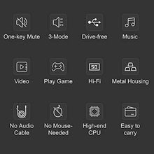 Load image into Gallery viewer, VAYDEER Volume Control Knob with One-Click Mute Function and 3 Volume Control Modes, USB Volume Knob Multimedia Controller for Win 7/8/10/Mac, Gift for Festivals Loved Ones, black_5878
