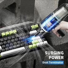 Load image into Gallery viewer, Vcwtty Electric Air Duster, 3-in-1 Compressed Air Duster, Keyboard Vacuum Cleaner &amp; Air Blower, Replaces Canned Air, 12000PA Cordless Handheld Mini Vacuum for PC, Computer, Desktop, Car &amp; Pet Hair, Black_5398
