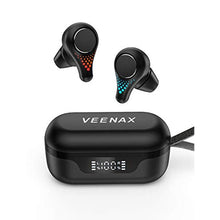 Load image into Gallery viewer, VEENAX T8 True Wireless Earbuds, Bluetooth Earphones Touch Control, TWS Sport Headphones with Mic CVC 8.0 Noise Reduction, Stereo in-Ear Headset with Bass, 30H Playtime/USB-C/IPX7 Waterproof, Black_1
