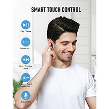 Load image into Gallery viewer, VEENAX T8 True Wireless Earbuds, Bluetooth Earphones Touch Control, TWS Sport Headphones with Mic CVC 8.0 Noise Reduction, Stereo in-Ear Headset with Bass, 30H Playtime/USB-C/IPX7 Waterproof, Black_1401
