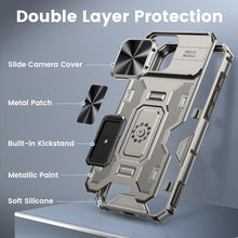 Load image into Gallery viewer, VEGO Kickstand Case for iPhone 16 ProMax,with Slide Camera Cover, Titanium_1938

