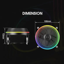 Load image into Gallery viewer, Vetroo Eclipse 90mm Low-Profile ARGB CPU Cooler_336
