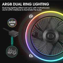Load image into Gallery viewer, Vetroo Eclipse 90mm Low-Profile ARGB CPU Cooler_337
