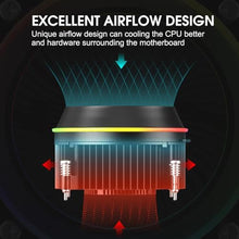 Load image into Gallery viewer, Vetroo Eclipse 90mm Low-Profile ARGB CPU Cooler_339
