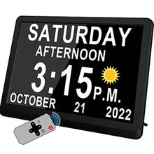 Load image into Gallery viewer, Vfa 11.5 Inch Extra Large Digital Clock with 19 Alarms, Auto DST &amp; Dimming for Wall and Table, Calendar for Dementia Seniors, Custom Reminders &amp;Task Alert -Perfect Organizer for Home &amp;School, Black_1
