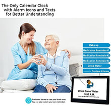 Load image into Gallery viewer, Vfa 11.5 Inch Extra Large Digital Clock with 19 Alarms, Auto DST &amp; Dimming for Wall and Table, Calendar for Dementia Seniors, Custom Reminders &amp;Task Alert -Perfect Organizer for Home &amp;School, Black_7818
