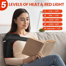 Load image into Gallery viewer, Viconor Red Light Therapy for Shoulder Pain Relief, Infrared Light Therapy for Body, Improve Joint Muscle, 660nm &amp; 850nm Red Light Heated Shoulder Wrap with Massage, Black1_1258
