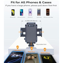 Load image into Gallery viewer, VICSEED 2026 Upgrade Ultra Stable Car Phone Holder Mount [Never Fall Off &amp; Won't Break] Universal Air Vent Phone Mount for Car Easy Clamp Phone Holders for Your Car for iPhone 17 Pro Max 16 15 14 13, Black_293
