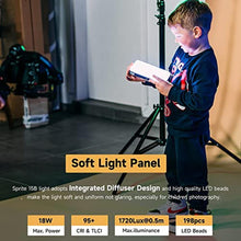 Load image into Gallery viewer, VILTROX 18W LED Video Light, CRI 95+ 2800-6800K On Camera Light Panel for Pictures Video Recording, App Control Soft Key Light Dimmable Photo Light for Outdoor Photography Live Streaming Zoom Calls, VILTROXBLightWAppControl_2755
