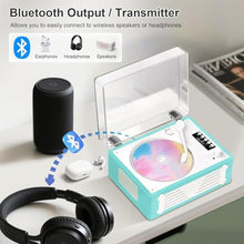 Load image into Gallery viewer, Vintage cd Player Cyan, Blue_6038
