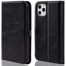Load image into Gallery viewer, VISOUL Case for iPhone 11 Pro Max Case Wallet with Card Holder for Men and Women, Genuine Leather Folio Flip Case Cover with Magnetic Clasp Closure for iPhone 11 Pro Max (6.5-inch) (Black)_1
