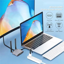Load image into Gallery viewer, VJZFA Wireless Display Adaptor - 1080p Wireless HDMI Display Dongle Adapter, Plug and Play, for Laptop, PC, Smartphone to HDTV Projector Monitor, brown_6480
