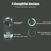 Load image into Gallery viewer, Vlmiuk Portable Silent Mini Bladeless Fan Clip On, Rechargeable Wearable Clip On Fan for Shirt, Adjustable 3 Speeds &amp; Queit Small Waist &amp; Neck Cooling Fan, Suitable for Outdoor Travel Office (White)_121
