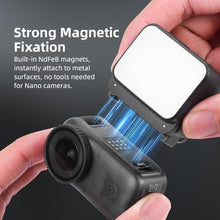 Load image into Gallery viewer, Vlogging Light for DJI Osmo Nano, Magnetic Mini LED Action Camera Video Light Accessories, Quick Release Cold Shoe Adapter Photography LED Fill Light for Vlog Selfie Video Recording_405
