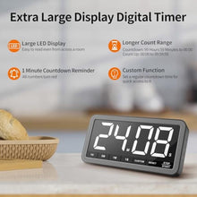 Load image into Gallery viewer, VOCOO Large 7.8" Digital Timer, Magnetic LED Timer for Kitchen &amp; Classroom, SpaceGrey_112
