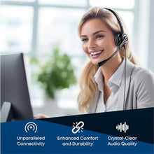 Load image into Gallery viewer, VoicePro 10 Professional Home Office and Call Center USB Headset with Noise Canceling Microphone, HD Speakers and in Line Call Controls with Mute, Compatible with All UC Voice Platforms., Black_6544
