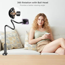 Load image into Gallery viewer, Voinap Magnetic Gooseneck Phone Holder for Bed, 360 Flexible Long Arm, Gray_676
