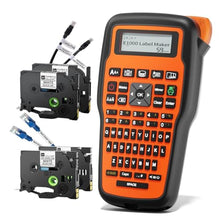 Load image into Gallery viewer, VolenGo E1000 Heat Shrink Label Maker, Wire Label Maker Waterproof-Labels, Orange_1
