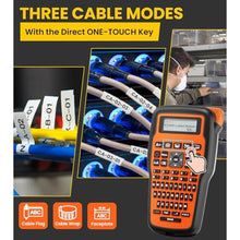 Load image into Gallery viewer, VolenGo E1000 Heat Shrink Label Maker, Wire Label Maker Waterproof-Labels, Orange_47
