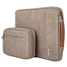 Load image into Gallery viewer, Voova 14-15.6 Inch Laptop Sleeve Carrying Case Special Design Computer Bag with Detachable Accessory Pocket Compatible with MacBook Pro 15 16, Surface Book 2/Laptop 3 15 Chromebook, Waterproof, Khaki_1
