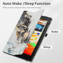 Load image into Gallery viewer, VORI Case for All-New Amazon Kindle Fire HD 10 Tablet (13th/11th Generation 2023/2021 Release) and Fire HD 10 Plus - Slim Folding Stand Folio Cover with Auto Wake/Sleep &amp; Hand Strap, Cloudy Marble_3051
