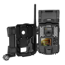Load image into Gallery viewer, Vosker V200 | Cellular Security Camera | Built-in Solar Panel | LTE, Wireless, Weatherproof, No Wi-Fi Required | Motion Activated Outdoor Surveillance Cameras | Mobile Photo Notifications (V200), black_1240
