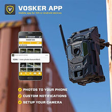 Load image into Gallery viewer, Vosker V200 | Cellular Security Camera | Built-in Solar Panel | LTE, Wireless, Weatherproof, No Wi-Fi Required | Motion Activated Outdoor Surveillance Cameras | Mobile Photo Notifications (V200), black_1241
