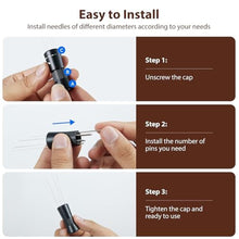 Load image into Gallery viewer, VOURMIO WDT Tool - Coffee Distribution Tool with Magnetic Stand, Adjustable Range Espresso Stirrer, 304 Stainless Steel 6 Needles 0.4mm and 6 Extra Needles 0.25mm, Black_5765
