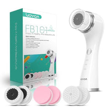 Load image into Gallery viewer, VOYOR Facial Cleansing Brush Electric, Face Brushes for Cleansing, 6 Heads, PearlWhite_1
