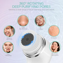 Load image into Gallery viewer, VOYOR Facial Cleansing Brush Electric, Face Brushes for Cleansing, 6 Heads, PearlWhite_226
