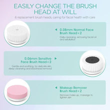 Load image into Gallery viewer, VOYOR Facial Cleansing Brush Electric, Face Brushes for Cleansing, 6 Heads, PearlWhite_227

