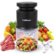 Load image into Gallery viewer, Vsidiuoer Mini Food Processor 2.5 Cup, Meat Grinder 400W, Small Food Processor Mini with 4 Stainless Blades, Electric Food Chopper Suitable for Meat, Vegetables, Fruits, Nuts_1
