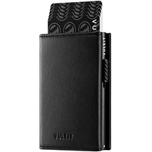 Load image into Gallery viewer, VULKIT Card Holder Wallet with Coin Pocket Magnetic Closure Pop Up Cards With ID Window Top Grain Leather Wallet for Cash &amp; Credit Cards, TopGrainCowhideBlack_1
