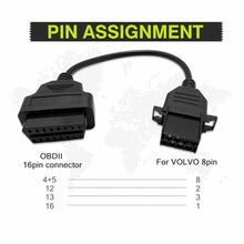 Load image into Gallery viewer, VZG Truck OBD1 to OBD2 Adapter for Volvo 8 Pin Diagnostic Cable Connector_12
