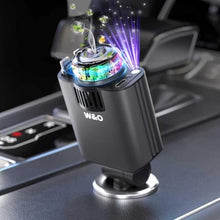 Load image into Gallery viewer, W &amp; O Car Charger Fast Charger for iPhone17/16/15,69W Retractable car Charger with Aromatherapy and Starlight,5 in 1 Fast Car Charger with L/C Cables,Car Charger Adapter for iPhone,AndroidPurple_1
